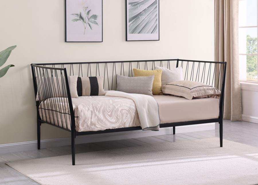 Richland - Metal Twin Daybed Bed Frame - Matte Black - Simple Home Plus