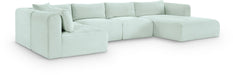 Shaggy - 5 Piece Modular U-Shaped Sectional - Simple Home Plus