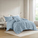 Bailey - King/California King Diamond Pucker Comforter Set - Blue - Simple Home Plus