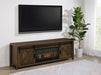 Enfield - 71" TV Stand Fireplace Media Console - Dark Pine - Simple Home Plus