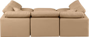 Indulge - Faux Leather 6 Piece Modular Sectional - Tan - Simple Home Plus