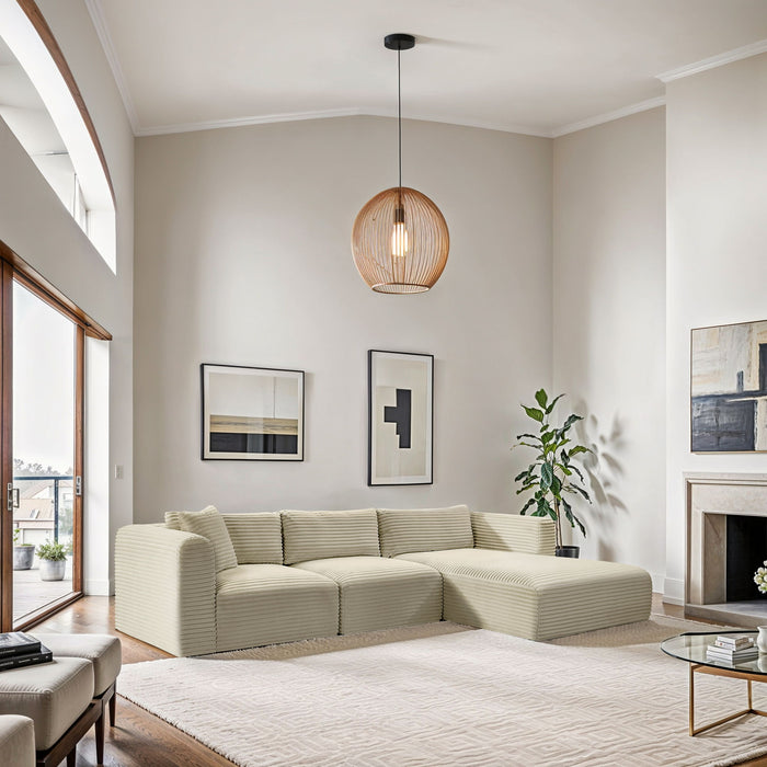 Shaggy - 3 Piece Modular Sectional - Simple Home Plus