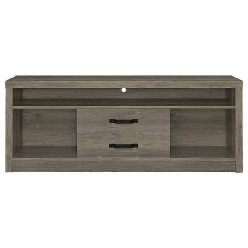 Burke - 2-Drawer Engineered Wood TV Stand - Gray Driftwood - Simple Home Plus