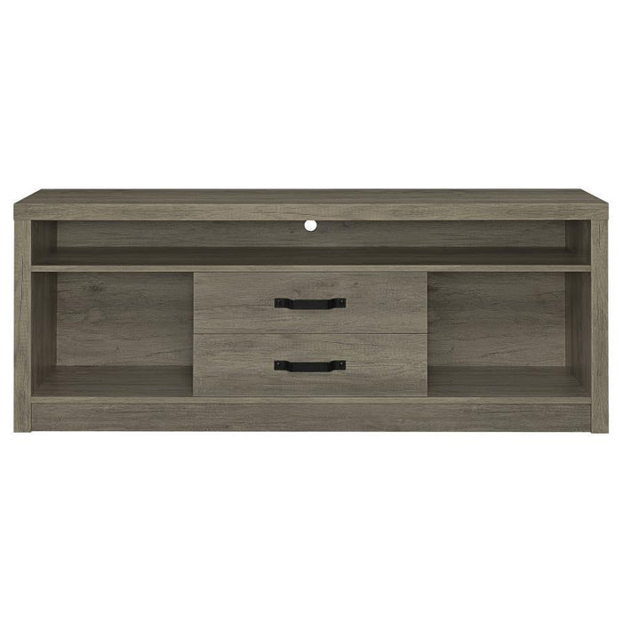 Burke - 2-Drawer Engineered Wood TV Stand - Gray Driftwood - Simple Home Plus