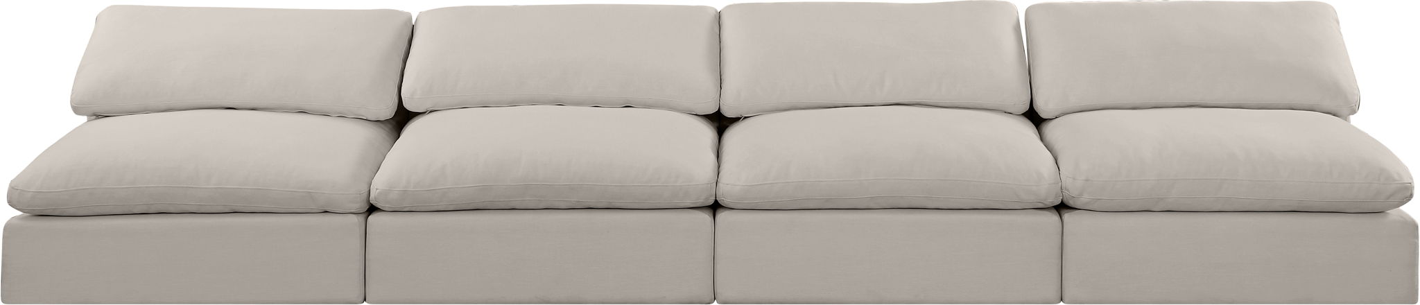 Comfy - Linen Modular Armless Sofa 4 Seats - Simple Home Plus
