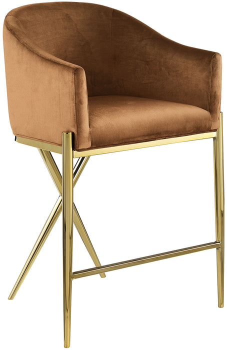 Xavier - Counter Stool with Gold Legs - Simple Home Plus