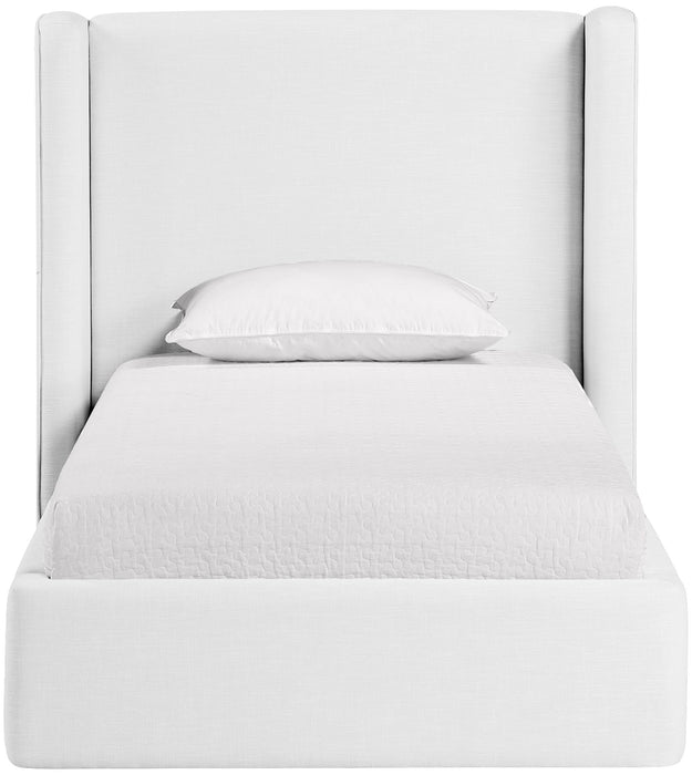 Kendall - Linen Textured Fabric Upholstered Bed - Simple Home Plus