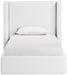 Kendall - Linen Textured Fabric Upholstered Bed - Simple Home Plus