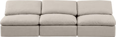 Indulge - Linen 3 Seat Modular Armless Sofa - Simple Home Plus