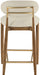 Riccio - Stool - Walnut And Gold Frame - Simple Home Plus