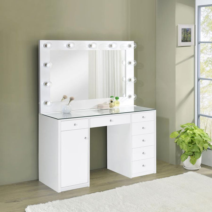 Acena - 7-Drawer Vanity Set With Lighting - Simple Home Plus