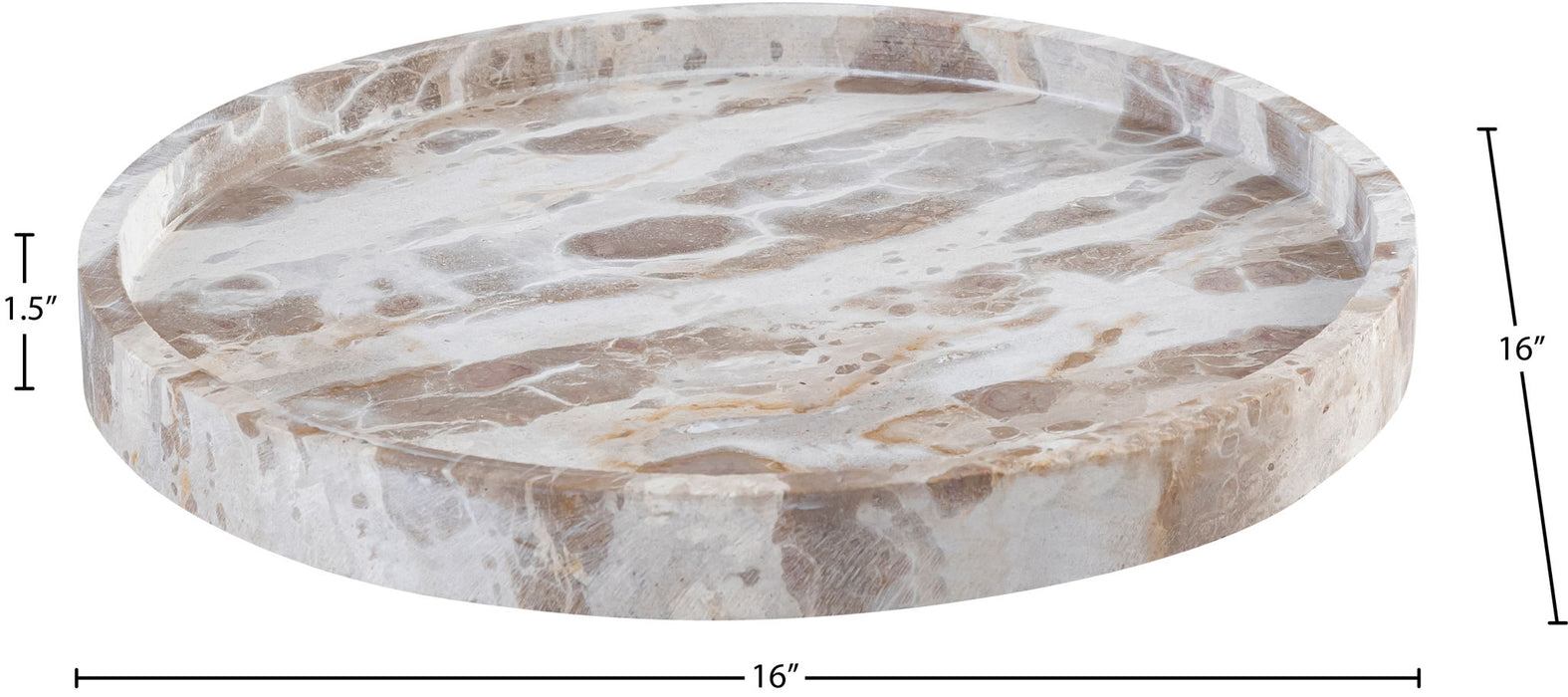 Barletta - Marble Round Tray - Simple Home Plus