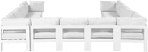 Nizuc - Outdoor Patio 11 Piece Modular Sectional With White Frame - Simple Home Plus