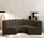 Arc - Boucle Fabric 4 Piece U-Shaped Modular Sofa - Simple Home Plus