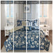 Cape Cod - King 7 Piece Sateen Comforter Set - Blue - Simple Home Plus
