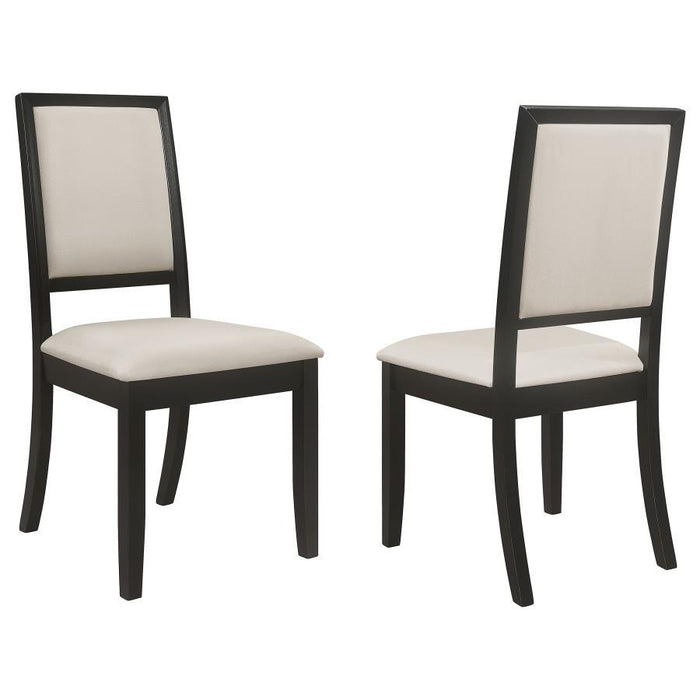 Louise - Upholstered Wood Dining Side Chairs (Set of 2) - Black - Simple Home Plus