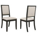 Louise - Upholstered Wood Dining Side Chairs (Set of 2) - Black - Simple Home Plus