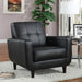 Aaron - Upholstered Track Arm Tufted Accent Chair - Black - Simple Home Plus