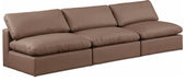 Comfy - Faux Leather Modular Armless Sofa 3 Seats - Simple Home Plus
