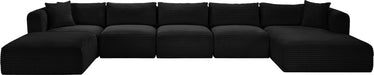 Shaggy - Fabric 6 Piece Modular Sectional With Chaise - Simple Home Plus