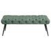Ella - Upholstered Tufted Bench Metal Legs - Simple Home Plus