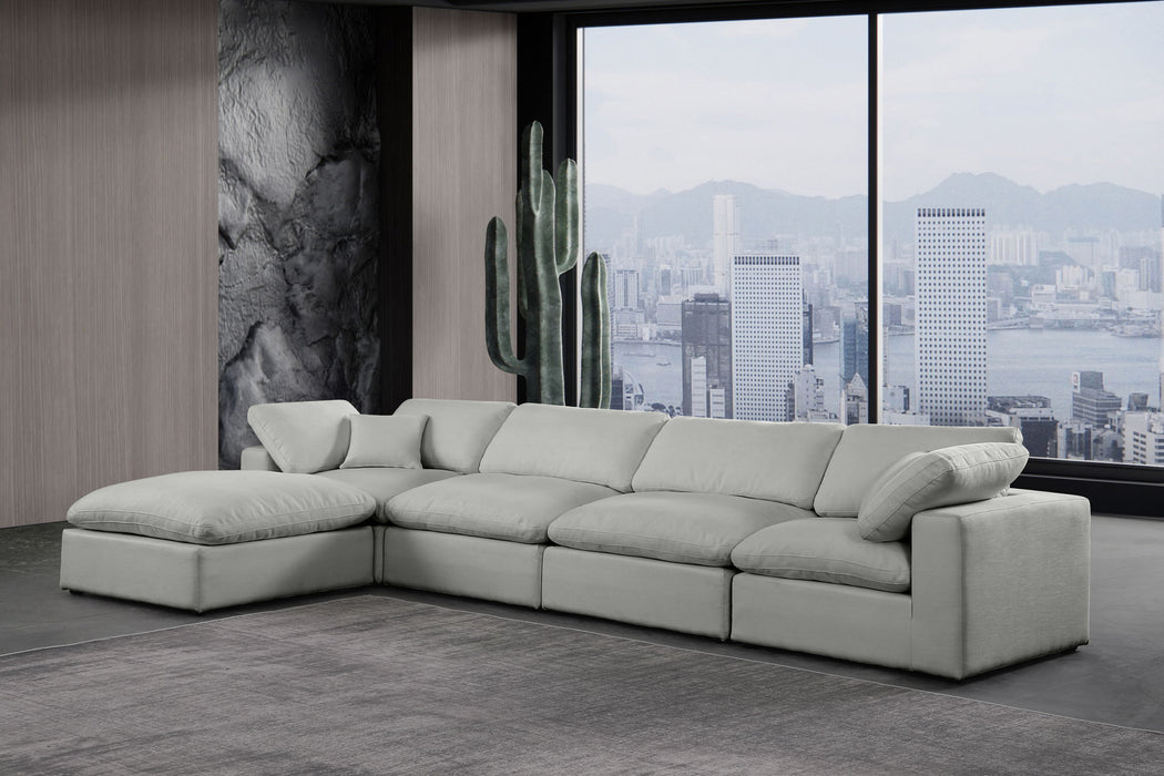 Comfy - 5 Piece Linen Modular Sectional With Chaise - Simple Home Plus