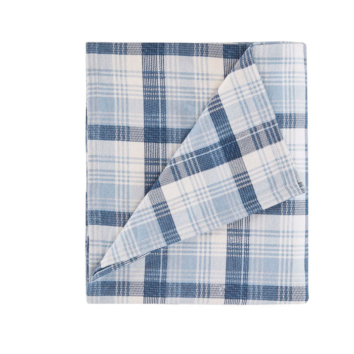 Flannel - California King Sheet Set - Blue Plaid - Simple Home Plus