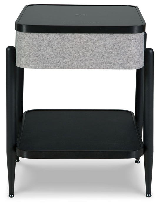 Jorvalee - Gray / Black - Accent Table with Speaker - Simple Home Plus