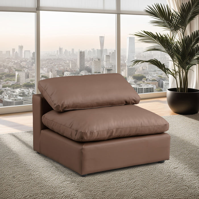 Comfy - Faux Leather Armless Chair - Simple Home Plus