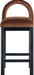 Conrad - Velvet Counter Stool With Black Legs - Simple Home Plus