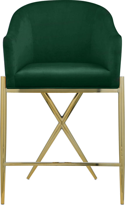 Xavier - Counter Stool with Gold Legs - Simple Home Plus