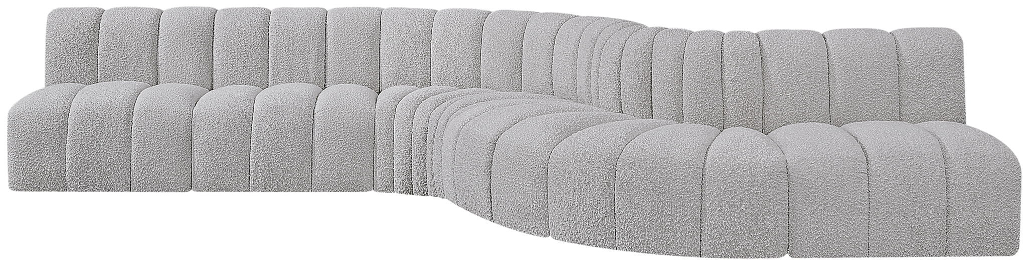 Arc - Boucle Fabric 7 Piece Modular Sofa - Simple Home Plus