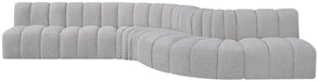 Arc - Boucle Fabric 7 Piece Modular Sofa - Simple Home Plus