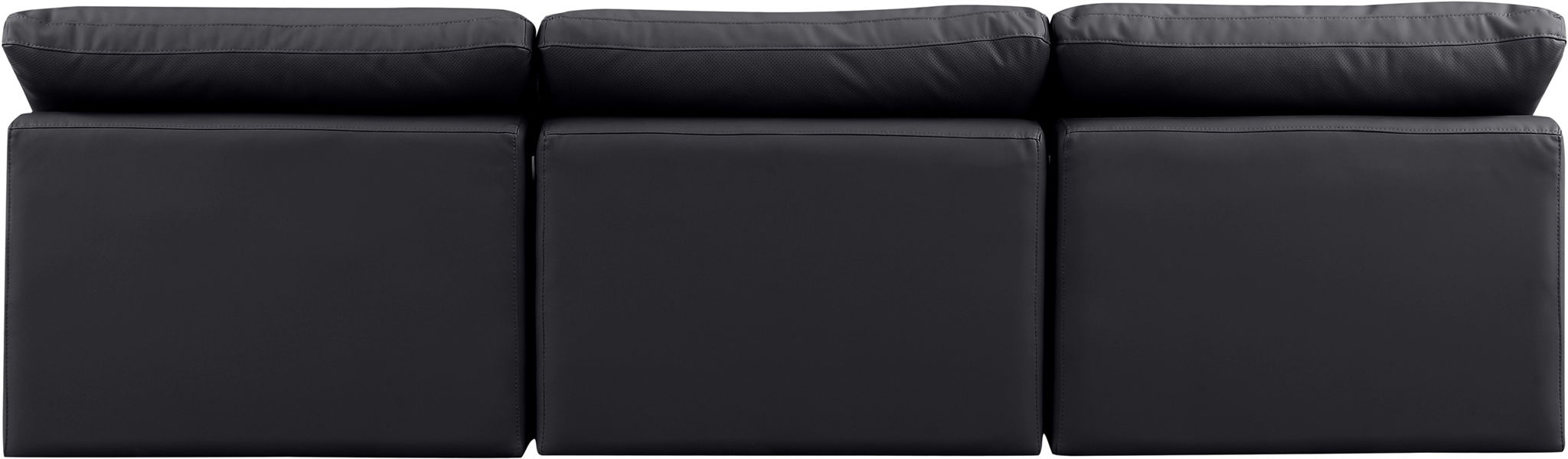 Indulge - Faux Leather 3 Seat Modular Armless Sofa - Simple Home Plus