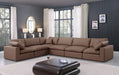 Comfy - 6 Piece Faux Leather Modular Corner Sectional - Simple Home Plus