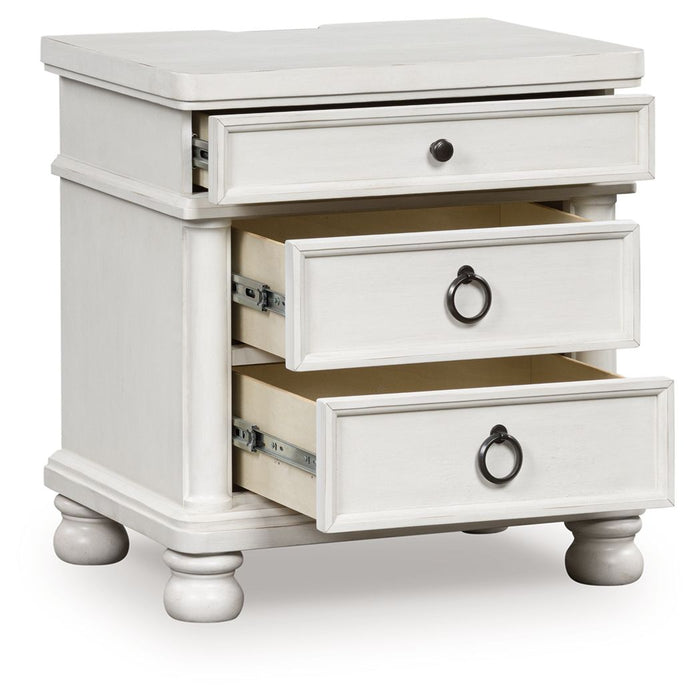 Rowlenstown - Three Drawer Night Stand - Simple Home Plus