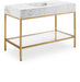 Marmo - Engineered Marble Bathroom Vanity With Gold Base - Simple Home Plus