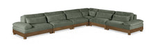Turin - Chenille Fabric Upholstered Modular Sectional - Green - Simple Home Plus
