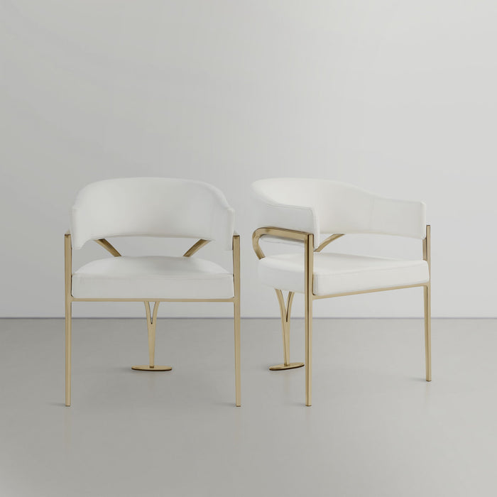 Madelyn - Dining Chair (Set of 2) - Brushed Brass - Simple Home Plus
