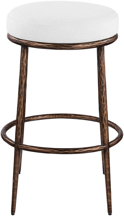 Ferro - Performance Fabric Upholstered Backless Bar Stool - Antique Bronze - Simple Home Plus