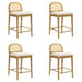 Lucio - Modern Farmhouse Wood Counter Height Kitchen Bar Stool - Simple Home Plus