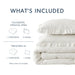 Phoebe - Full/Queen Diamond Quilted Ruffle Edge Comforter Set - Ivory - Simple Home Plus