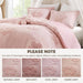 Gracie - Full/Queen Floral Reversible Comforter Set With Flower Throw Pillow - Pink - Simple Home Plus
