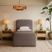 Fira - Linen Textured Fabric Upholstered Bed - Simple Home Plus