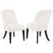 Leandro - Upholstered Dining Side Chair (Set of 2) - Cream - Simple Home Plus