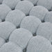 Terri - Skirted Tufted 32" Round Ottoman - Light Blue - Simple Home Plus