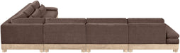 Turin - Chenille Fabric Upholstered Modular Sectional - Brown - Simple Home Plus