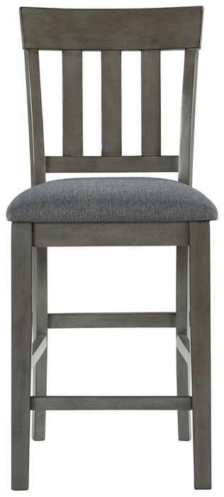 Hallanden - Black / Gray - Upholstered Barstool (Set of 2) - Simple Home Plus