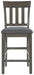 Hallanden - Black / Gray - Upholstered Barstool (Set of 2) - Simple Home Plus