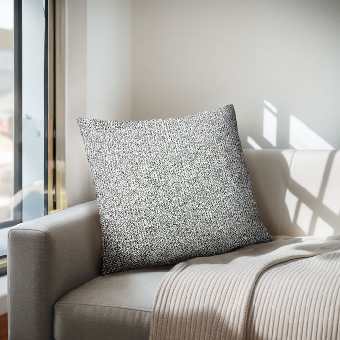 Zoe - Solid Square Pillow - Navy / Beige - Simple Home Plus